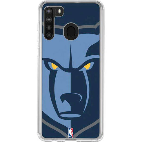 NBA Memphis Grizzlies Large Logo Galaxy A21 Clear Case