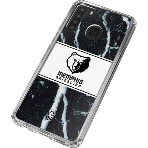 NBA Memphis Grizzlies Marble Galaxy A21 Clear Case