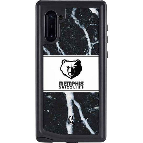 NBA Memphis Grizzlies Marble Galaxy Note 10 Waterproof Case