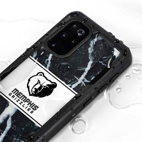 NBA Memphis Grizzlies Marble Galaxy S20 Plus Waterproof Case