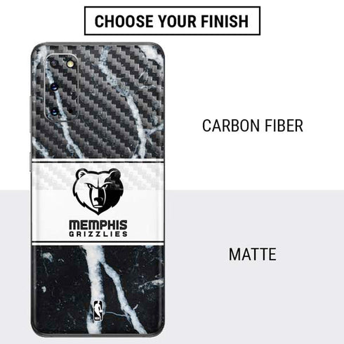 NBA Memphis Grizzlies Marble Galaxy S20 Skin