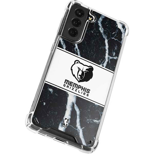NBA Memphis Grizzlies Marble Galaxy S21 5G Clear Case