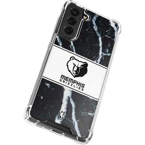 NBA Memphis Grizzlies Marble Galaxy S21 FE Clear Case