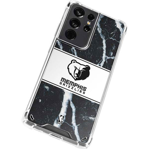 NBA Memphis Grizzlies Marble Galaxy S21 Ultra 5G Clear Case