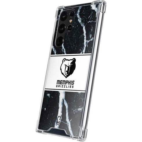 NBA Memphis Grizzlies Marble Galaxy S22 Ultra Clear Case
