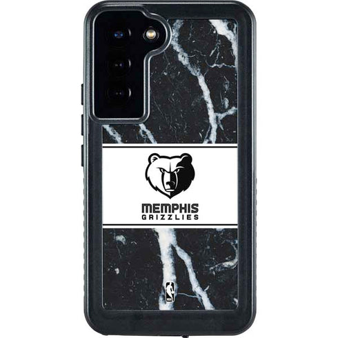 NBA Memphis Grizzlies Marble Galaxy S23 Plus Waterproof Case