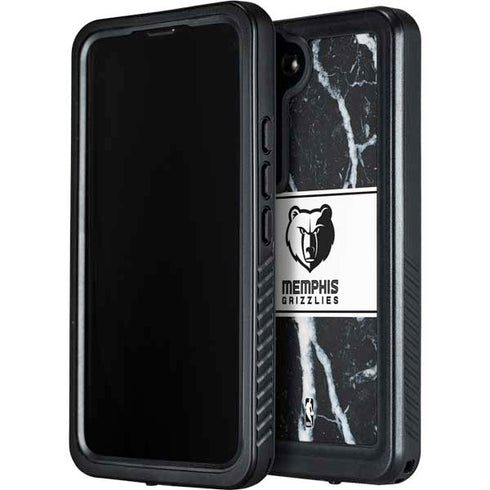 NBA Memphis Grizzlies Marble Galaxy S23 Plus Waterproof Case