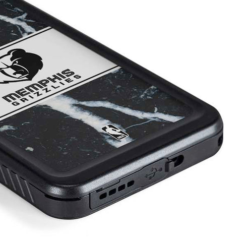 NBA Memphis Grizzlies Marble Galaxy S23 Plus Waterproof Case