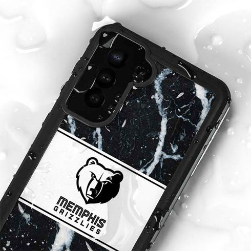 NBA Memphis Grizzlies Marble Galaxy S23 Waterproof Case
