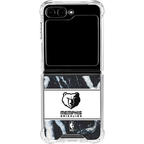 NBA Memphis Grizzlies Marble Galaxy Z Flip5 5G Clear Case