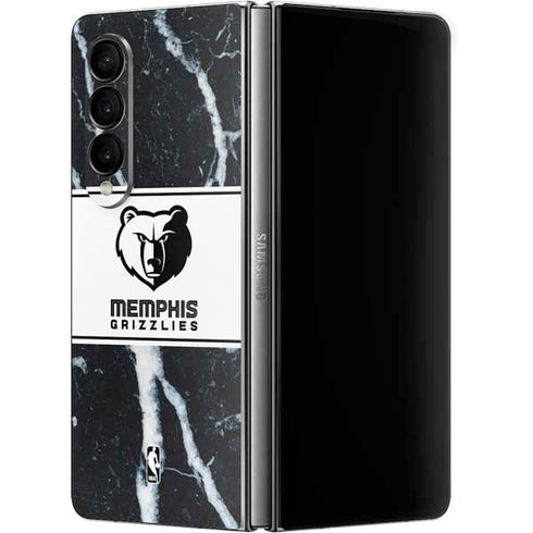 NBA Memphis Grizzlies Marble Galaxy Z Fold4 5G Skin