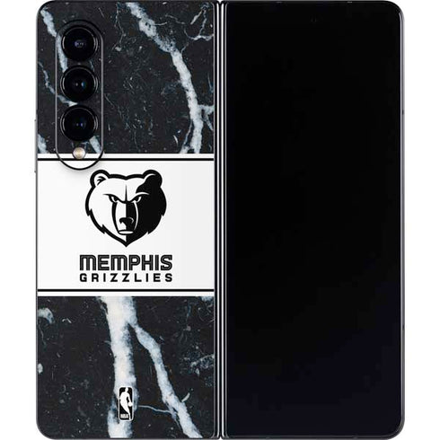 NBA Memphis Grizzlies Marble Galaxy Z Fold4 5G Skin
