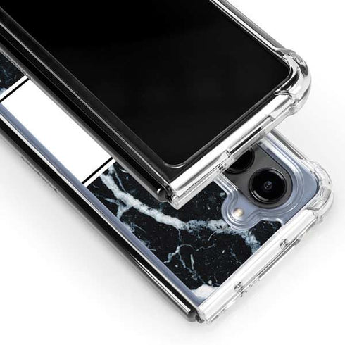 NBA Memphis Grizzlies Marble Galaxy Z Fold5 5G Clear Case