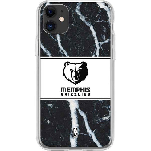 NBA Memphis Grizzlies Marble iPhone 11 Clear Case