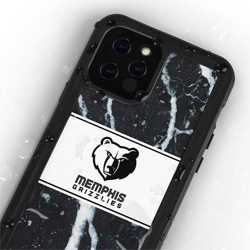 NBA Memphis Grizzlies Marble iPhone 12 Pro Waterproof Case