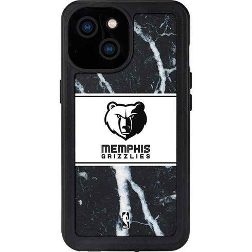 NBA Memphis Grizzlies Marble iPhone 13 Mini Waterproof Case
