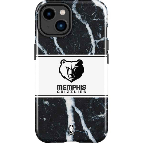 NBA Memphis Grizzlies Marble iPhone 15 Plus Impact Case