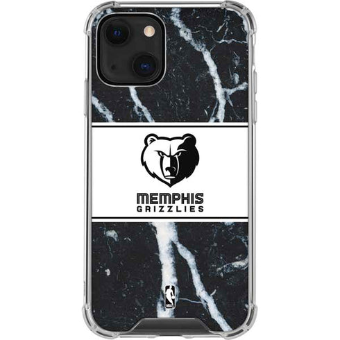 NBA Memphis Grizzlies Marble iPhone 15 Plus Clear Case