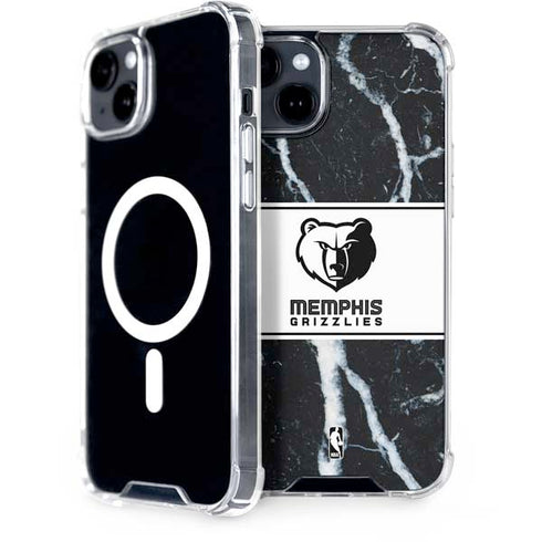 NBA Memphis Grizzlies Marble iPhone 15 Plus MagSafe Case