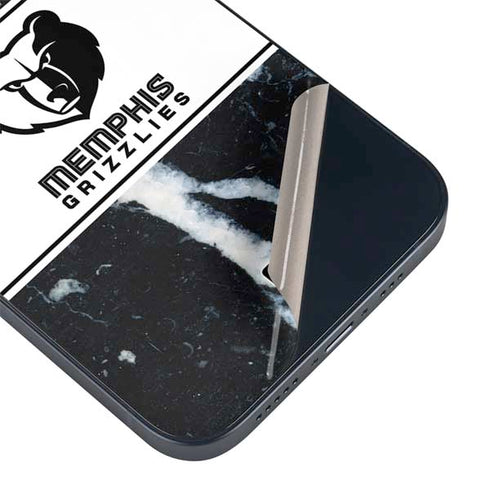 NBA Memphis Grizzlies Marble iPhone 15 Plus Skin