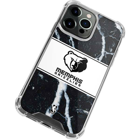 NBA Memphis Grizzlies Marble iPhone 15 Pro Clear Case
