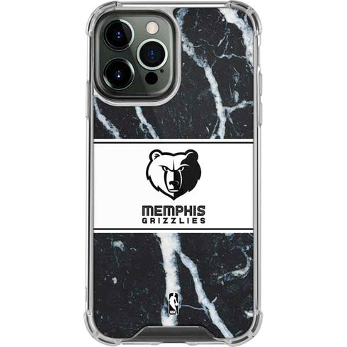 NBA Memphis Grizzlies Marble iPhone 14 Pro Max Clear Case