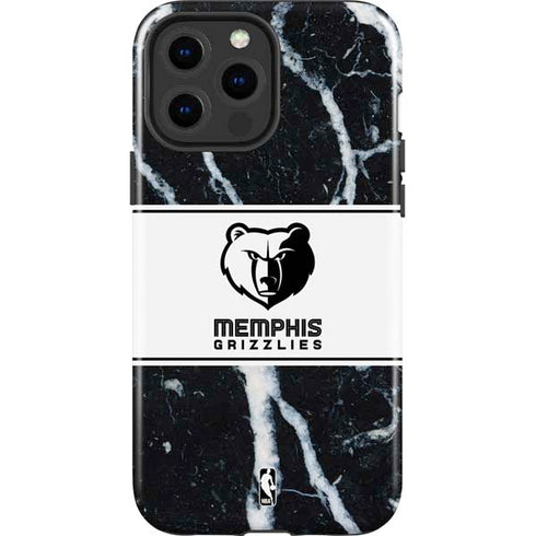 NBA Memphis Grizzlies Marble iPhone 14 Pro Max Impact Case