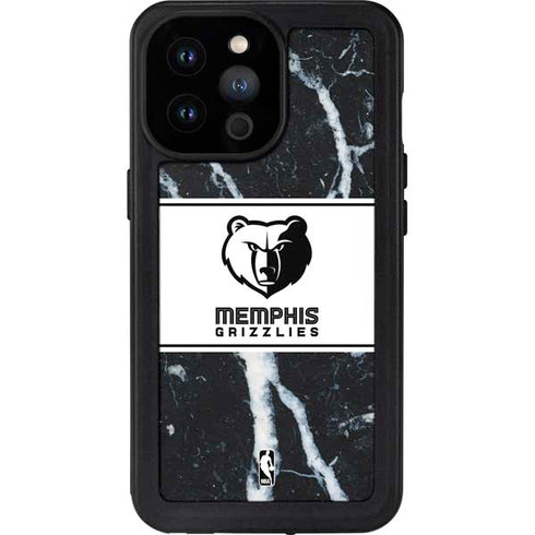 NBA Memphis Grizzlies Marble iPhone 14 Pro Max Waterproof Case