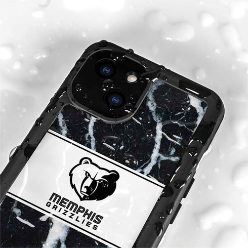 NBA Memphis Grizzlies Marble iPhone 15 Waterproof Case
