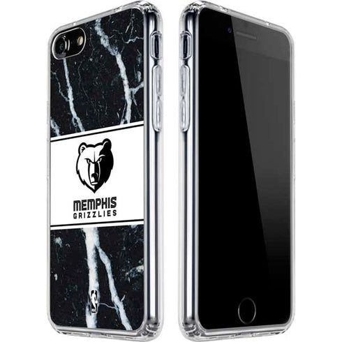 NBA Memphis Grizzlies Marble iPhone SE (2nd & 3rd Gen) Clear Case