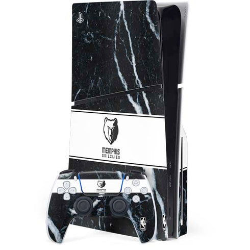 NBA Memphis Grizzlies Marble PS5 Slim Disk Bundle Skin