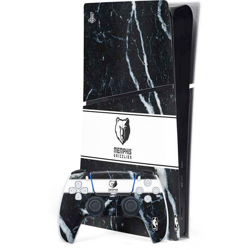 NBA Memphis Grizzlies Marble PS5 Slim Digital Edition Bundle Skin