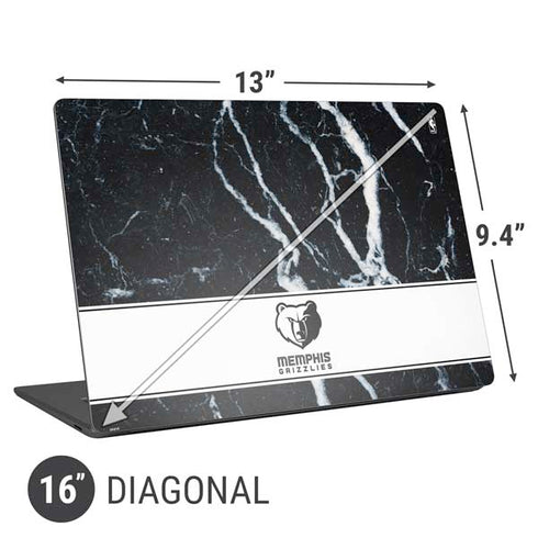 NBA Memphis Grizzlies Marble Universal Laptop 16in (13 x 9.4in) Skin