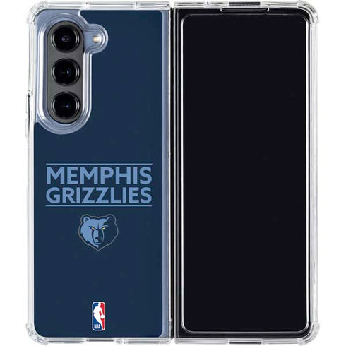 NBA Memphis Grizzlies Standard - Blue Galaxy Z Fold5 5G Clear Case