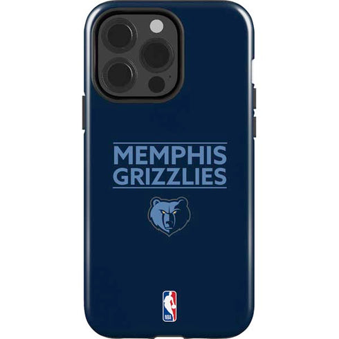 NBA Memphis Grizzlies Standard - Blue iPhone 15 Pro Impact Case