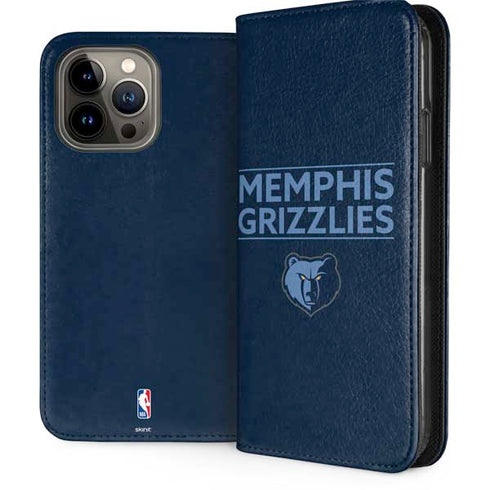 NBA Memphis Grizzlies Standard - Blue iPhone 15 Pro Max Folio Case