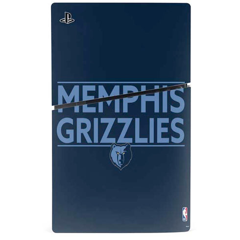 NBA Memphis Grizzlies Standard - Blue PS5 Slim Digital Edition Console Skin
