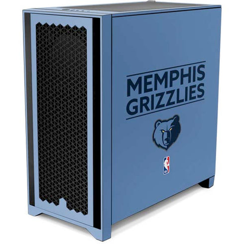 NBA Memphis Grizzlies Standard - Light Blue Corsair 4000D Tempered Glass Mid-Tower ATX Case Skin