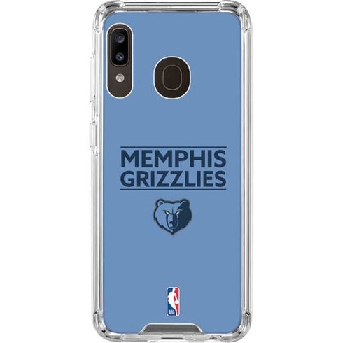 NBA Memphis Grizzlies Standard - Light Blue Galaxy A30 Clear Case