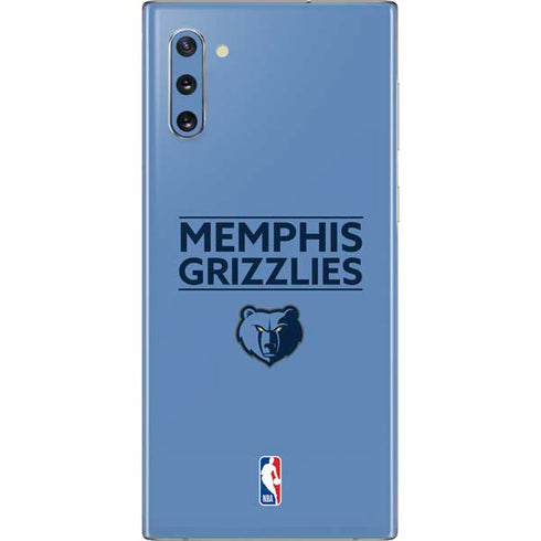 NBA Memphis Grizzlies Standard - Light Blue Galaxy Note 10 Skin