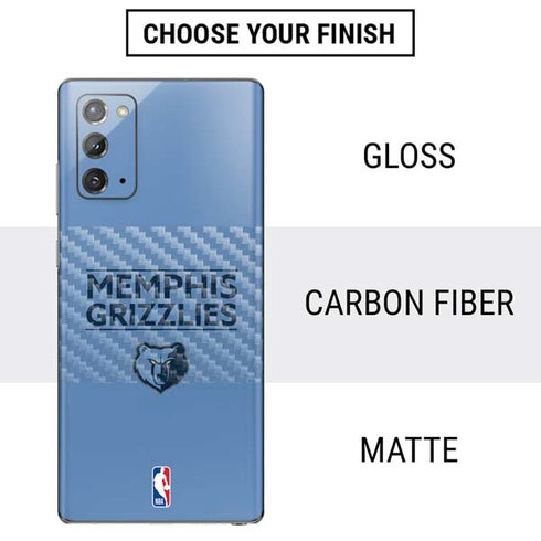 NBA Memphis Grizzlies Standard - Light Blue Galaxy Note20 5G Skin