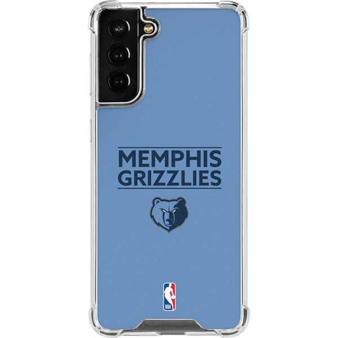 NBA Memphis Grizzlies Standard - Light Blue Galaxy S21 FE Clear Case