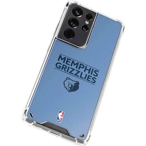 NBA Memphis Grizzlies Standard - Light Blue Galaxy S21 Ultra 5G Clear Case