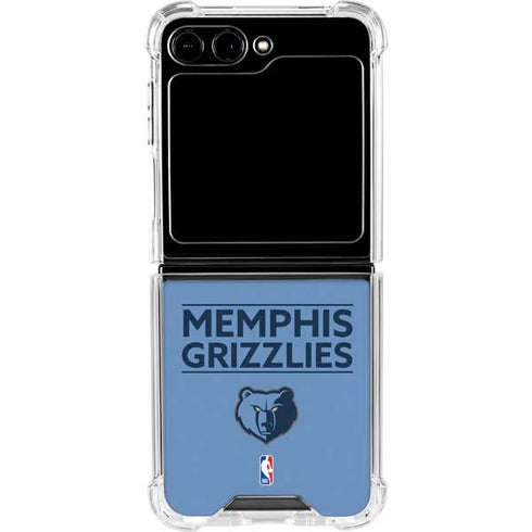 NBA Memphis Grizzlies Standard - Light Blue Galaxy Z Flip5 5G Clear Case