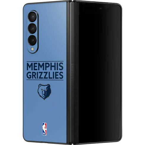 NBA Memphis Grizzlies Standard - Light Blue Galaxy Z Fold3 5G Skin
