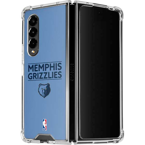 NBA Memphis Grizzlies Standard - Light Blue Galaxy Z Fold4 5G Clear Case