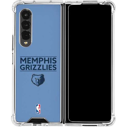 NBA Memphis Grizzlies Standard - Light Blue Galaxy Z Fold4 5G Clear Case