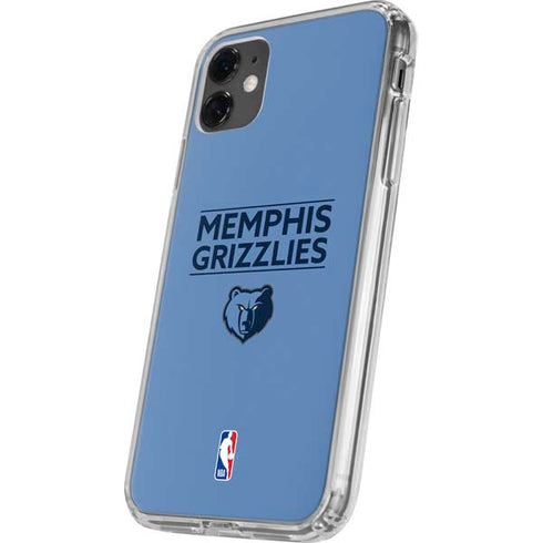 NBA Memphis Grizzlies Standard - Light Blue iPhone 11 Clear Case