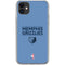 NBA Memphis Grizzlies Standard - Light Blue iPhone 11 Clear Case