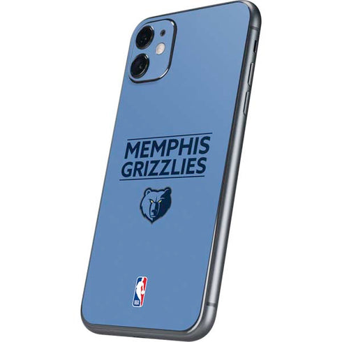 NBA Memphis Grizzlies Standard - Light Blue iPhone 11 Skin